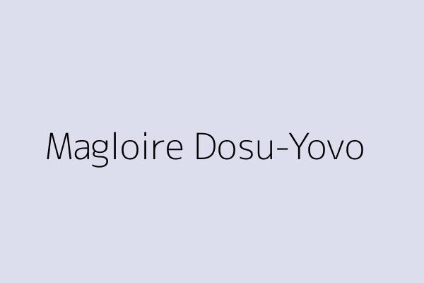 Magloire Dosu-Yovo